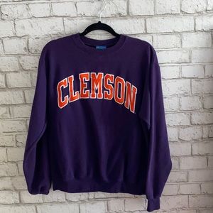Clemson, purple, crewneck sweatshirt